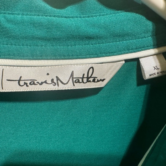 Travis Mathew Green Short Sleeve Men’s Polo Shirt Chest Pocket Sz XL - Picture 7 of 11